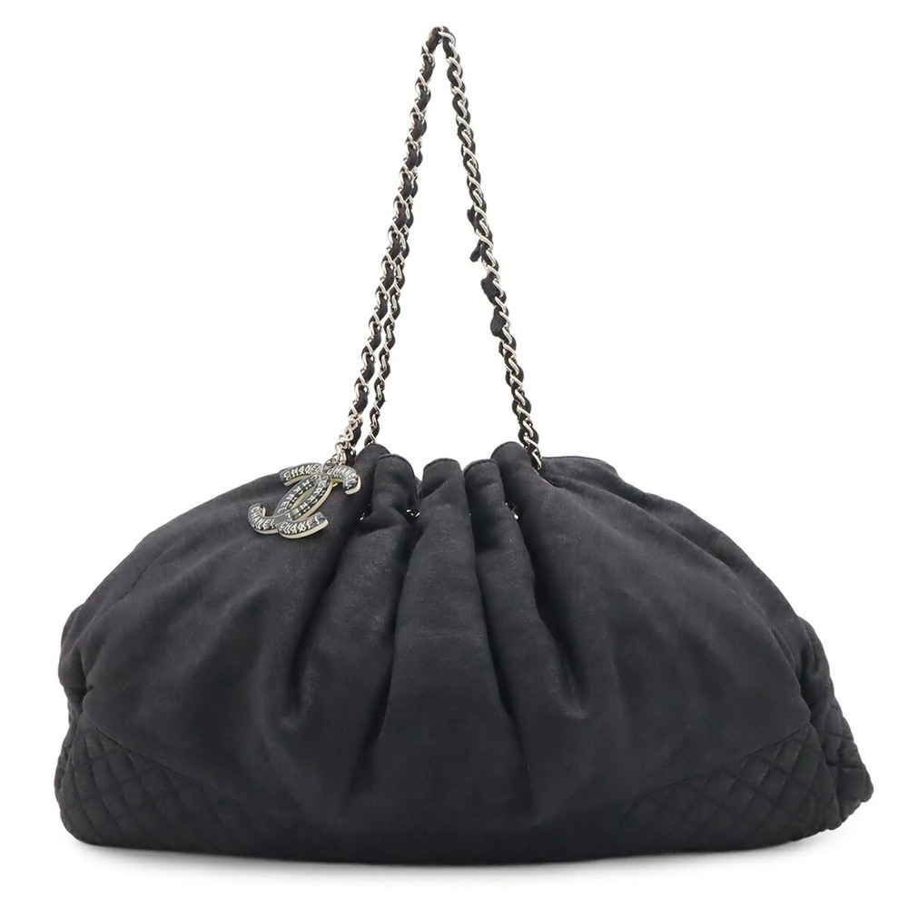 CHANEL Coco Mark Melrose Cabas Matelassé Chain Shoulder Bag, Cotton Jersey, B...